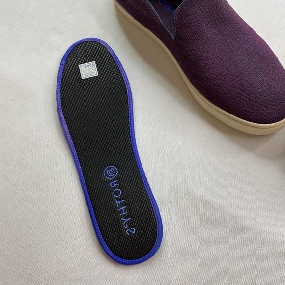 Rothys The Sneaker Eggplant Purple Knit‎ Slip On Shoes Men Sz 9 Women Sz 10.5 main image 12